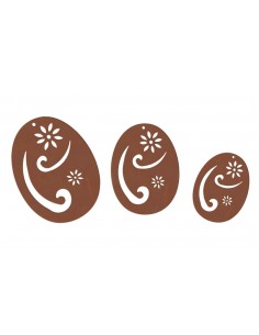 Ostereier für Draußen aus Metall - Ornamentmotiv - Set