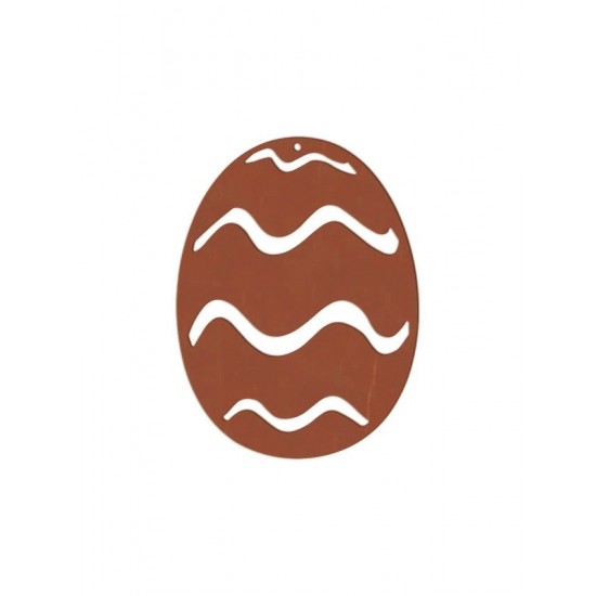 Deko zum Hängen Osterschmuck - Rost Ei mit Streifen, Höhe 8 cm Kleines Deko Osterei aus Metall zum Aufhängen
Ein schönes Ostere