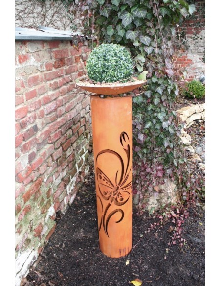 runde Rostsäulen Rostsäule - Schmetterling, Höhe 100 cm Runde Säule aus Edelrost mit Schmetterlingsmotiv
Eine schöne runde Edelr