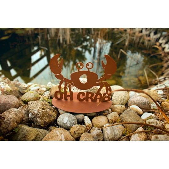 Edelrost Krabbe - Oh Crab - Höhe 25 cm