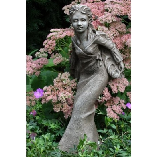 Stein Steinfigur stehende Fee - Violet - Höhe 46 cm 
schöne Steinfigur einer Fee die aus den Büschen spitzelt. Frech 
Höhe 30 