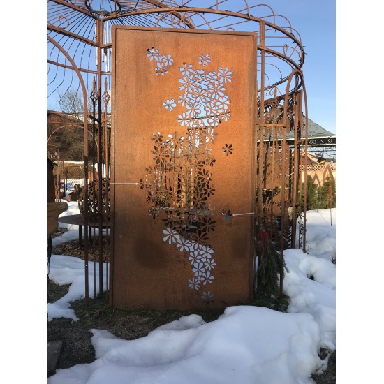 Sichtschutzwände und Paravents Edelrost Paravent 'Hippie' Höhe 200 cm Breite 100 cm ausgefallener 2 m hoher Sichtschutz mit Umra