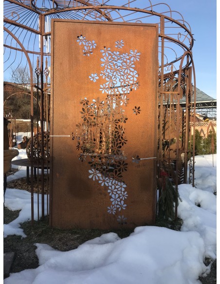 Sichtschutzwände und Paravents Edelrost Paravent 'Hippie' Höhe 200 cm Breite 100 cm ausgefallener 2 m hoher Sichtschutz mit Umra