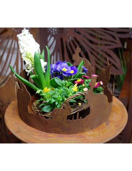 Deko Ringe Deko Ring Hasen Ø 30 cm - Osterdeko für Osterschale 
Toller Deko-Hasenring
Ø 30 CM

passend für unsere Schalen mi