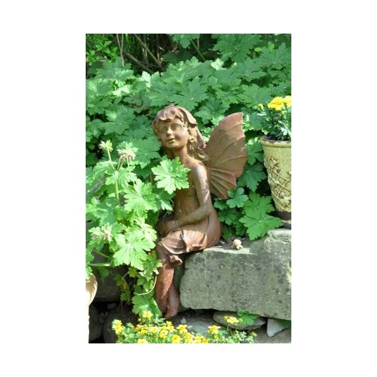 Start Gussfigur Elfe sitzend - Höhe 51 cm 