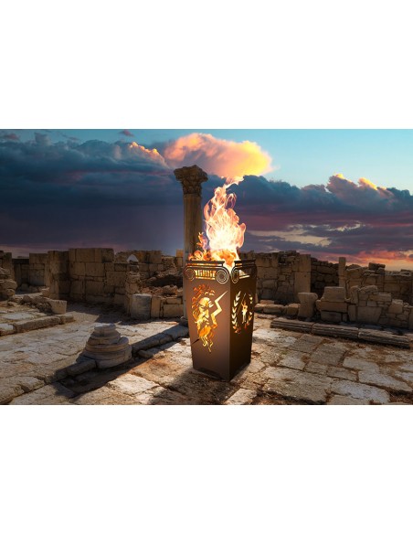 Feuerkorb mit griechischem Motiv - Zeus - Höhe 69 cm