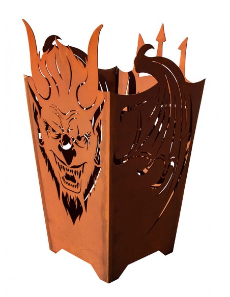 Metall Feuerkorb - Teufel - Höhe 70,5 cm
