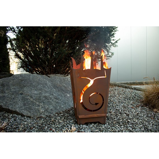 Metall Feuerkorb - Teufel - Höhe 70,5 cm