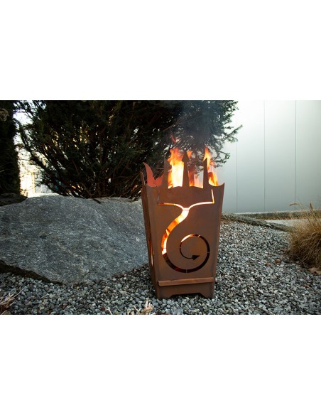 Metall Feuerkorb - Teufel - Höhe 70,5 cm