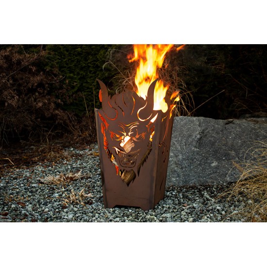 Metall Feuerkorb - Teufel - Höhe 70,5 cm