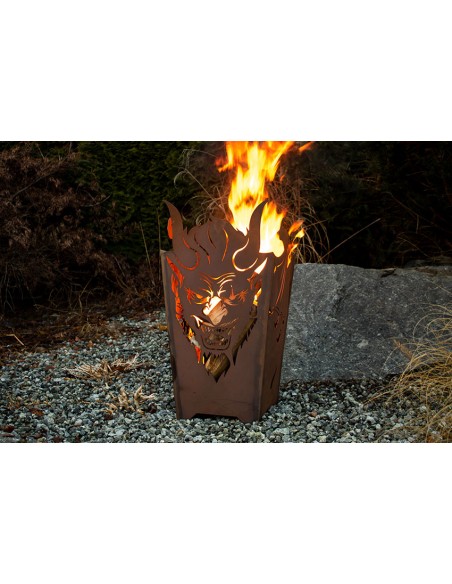 Metall Feuerkorb - Teufel - Höhe 70,5 cm
