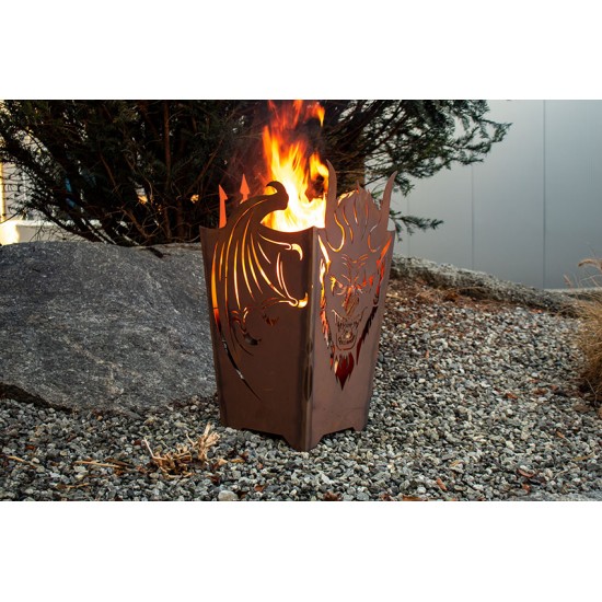 Metall Feuerkorb - Teufel - Höhe 70,5 cm