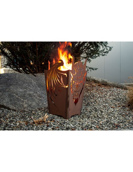 Metall Feuerkorb - Teufel - Höhe 70,5 cm