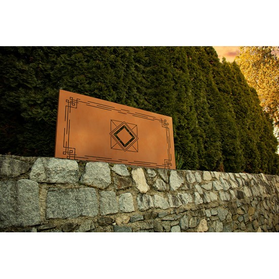 Metall Zaunelement - Modern- Breite 183 cm