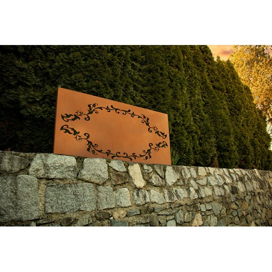 Metall Zaunelement - Romantik - Breite 183 cm