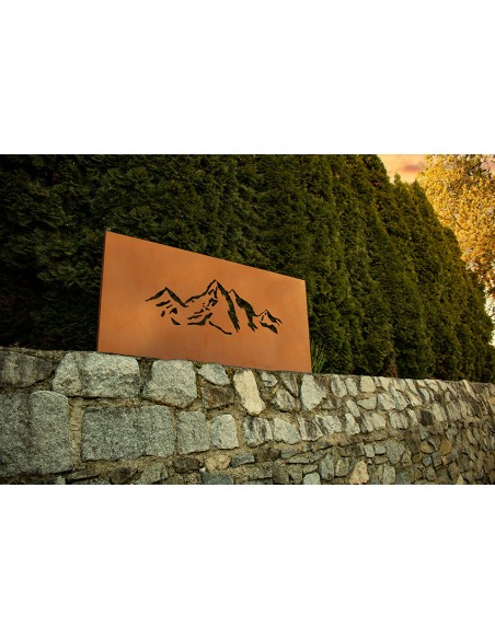 Metall Zaunelement - Gebirge - Breite 183 cm