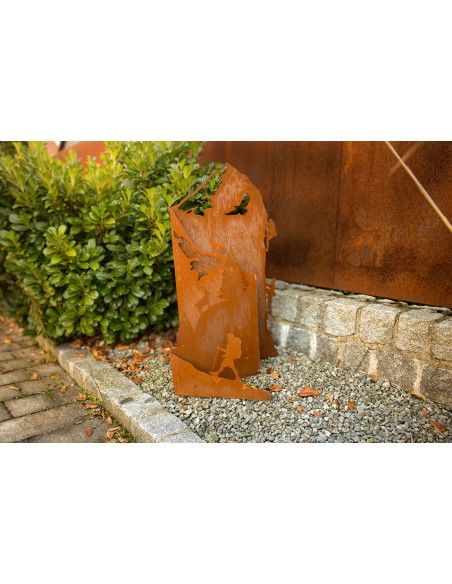 Edelrost Bergdiorama - zum klappen - Höhe 100 cm