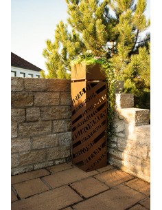 Rechteckige Rostsäule - Griaß Di, Willkommen - Höhe 100 cm 2