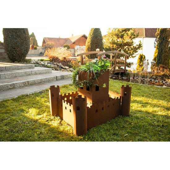Metall Gartenburg zum Bepflanzen - Rückwand - Breite 67 cm