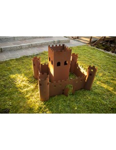 Metall Gartenburg zum Bepflanzen - Voderseite inkl. Tor - Breite 67 cm 2