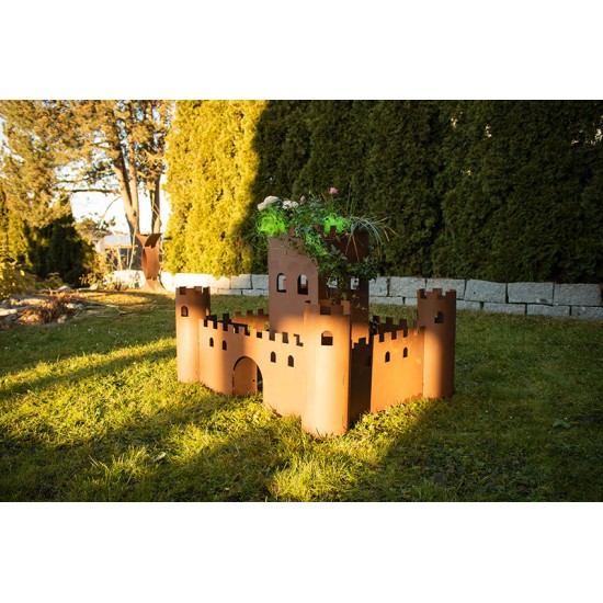 Metall Gartenburg zum Bepflanzen - komplettes Set