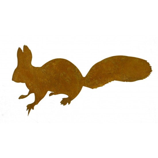 Tiere mit Baumspieß Rost Eichhörnchen -Metallsatz- Variante 2 Metallatz für Baumstamm Befestigung,
Länge 42 cm Höhe 23
mit spi