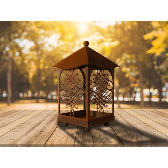 Filigrane Metall Laterne - Höhe 40 cm