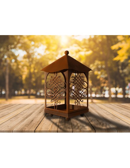 Filigrane Metall Laterne - Höhe 40 cm