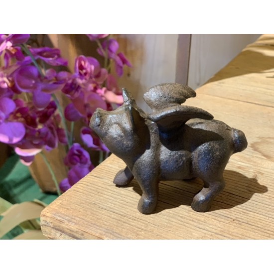 Neuheiten Gerry's Garden fliegendes Glücksschwein aus Gusseisen - 10 cm lang Unser lustiges Gusseisen Glücksschwein bringt allen