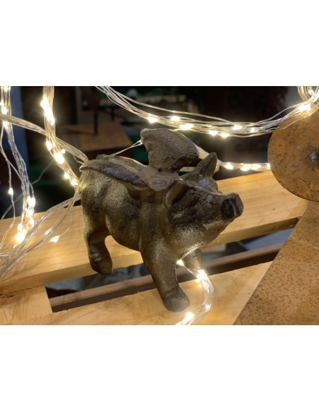 Neuheiten Gerry's Garden fliegendes Glücksschwein aus Gusseisen - 10 cm lang Unser lustiges Gusseisen Glücksschwein bringt allen