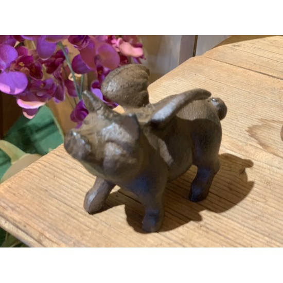 Neuheiten Gerry's Garden fliegendes Glücksschwein aus Gusseisen - 10 cm lang Unser lustiges Gusseisen Glücksschwein bringt allen