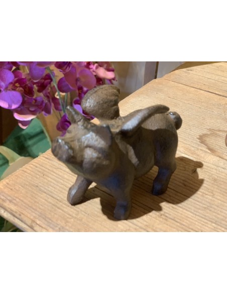 Neuheiten Gerry's Garden fliegendes Glücksschwein aus Gusseisen - 10 cm lang Unser lustiges Gusseisen Glücksschwein bringt allen