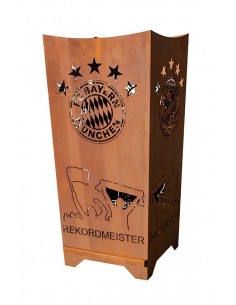 eckige Feuerschalen FC Bayern Feuerkorb - Rekordmeister Extra Coole Feuerstelle mit FC Bayern Logo und Text " Rekordmeister"
Hö