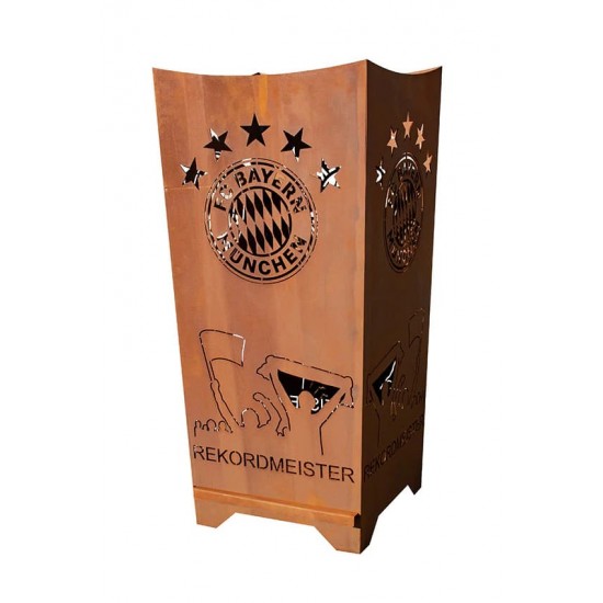 eckige Feuerschalen FC Bayern Feuerkorb - Rekordmeister Extra Coole Feuerstelle mit FC Bayern Logo und Text " Rekordmeister"
Hö