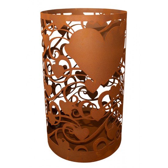 Windlicht "leuchtende Herzen" Höhe 40 cm, Ø 24 cm