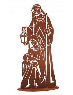 Heilige Familie Krippenzene - Metall - Höhe 76 cm