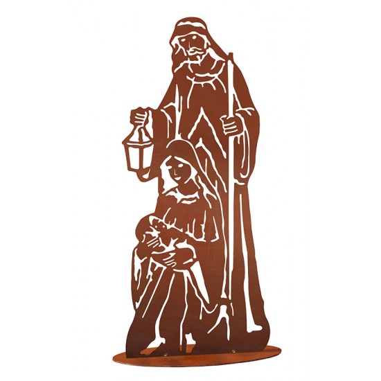 Heilige Familie Krippenzene - Metall - Höhe 76 cm