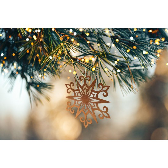 Metall Schneeflocke als Fensterbild