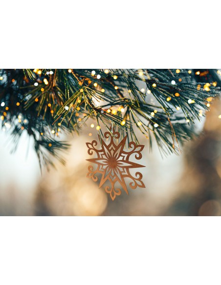 Metall Schneeflocke als Fensterbild