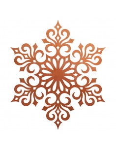 Weihnachtsbaumschmuck und Christbaumschmuck Christbaumschmuck Flocke 4, Ø 20 cm Filigran geschnittene rostige Schneeflocke als F