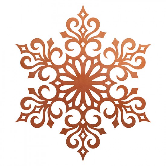 Weihnachtsbaumschmuck und Christbaumschmuck Christbaumschmuck Flocke 4, Ø 20 cm Filigran geschnittene rostige Schneeflocke als F