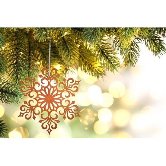 Weihnachtsbaumschmuck und Christbaumschmuck Christbaumschmuck Flocke 4, Ø 20 cm Filigran geschnittene rostige Schneeflocke als F