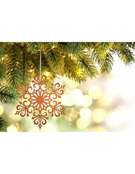 Weihnachtsbaumschmuck und Christbaumschmuck Christbaumschmuck Flocke 4, Ø 20 cm Filigran geschnittene rostige Schneeflocke als F Weihnachtsbaumschmuck und Christbaumschmuck Christbaumschmuck Flocke 4, Ø 20 cm Filigran geschnittene rostige Schneeflocke als F