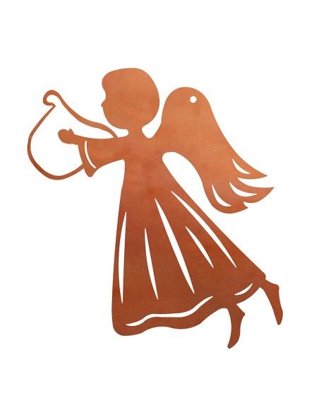 Weihnachtsbaumschmuck und Christbaumschmuck Edelrost Christbaumschmuck - Engel mit Harfe Edelrost Christbaumschmuck Engel mit Ha