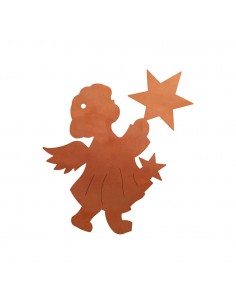 Christbaumschmuck Engel mit Stern 2, mittel, 13,5 cm hoch