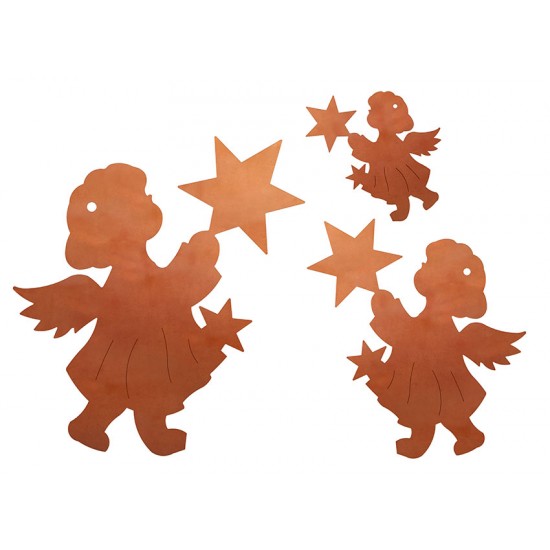 Christbaumschmuck Engel mit Stern Nr. 2, klein, 8 cm hoch