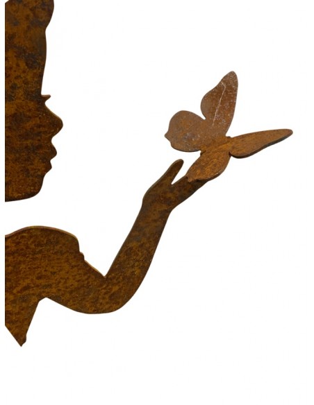 Menschen und Silhouetten Kinderfigur Mädchen - Greta - mit Schmetterling - Rückseitig mit Rohr - 110 cm hoch hübsche Gartenfigur Menschen und Silhouetten Kinderfigur Mädchen - Greta - mit Schmetterling - Rückseitig mit Rohr - 110 cm hoch hübsche Gartenfigur
