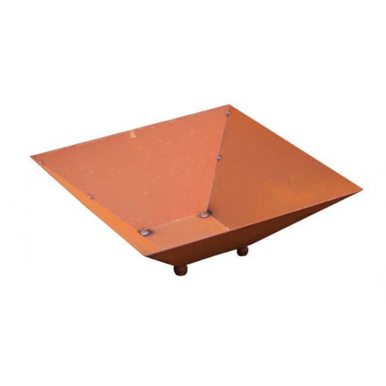 Schalen für Rostsäulen Pflanzschale viereckig hoch 44 x 44 cm mit 4 Standkugeln Multitalent: Diese Pflanzschale ist unser Klassi