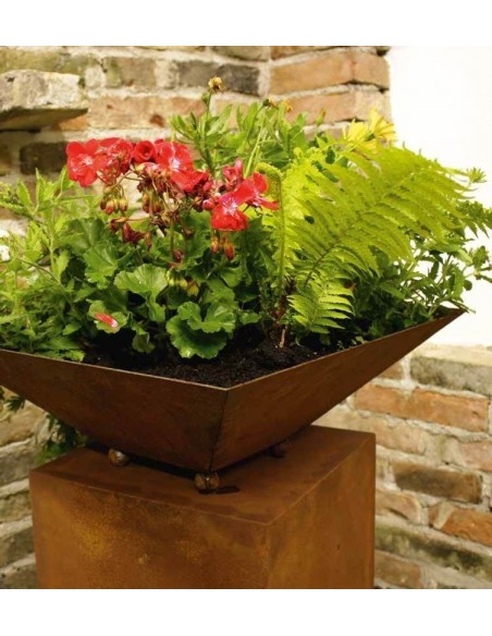 Schalen für Rostsäulen Metall Pflanzschale viereckig hoch 44 x 44 cm mit 4 Standkugeln Multitalent: Diese Pflanzschale ist unser Schalen für Rostsäulen Metall Pflanzschale viereckig hoch 44 x 44 cm mit 4 Standkugeln Multitalent: Diese Pflanzschale ist unser