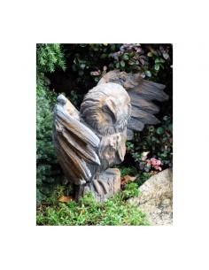 Deko Eulen Steinfigur kleine Eule Rosteffekt - Wesen der Lüfte - Breite 31 cm 
Höhe 28 cm
Breite 31 cm
Tiefe 27 cm
Gewicht 6
